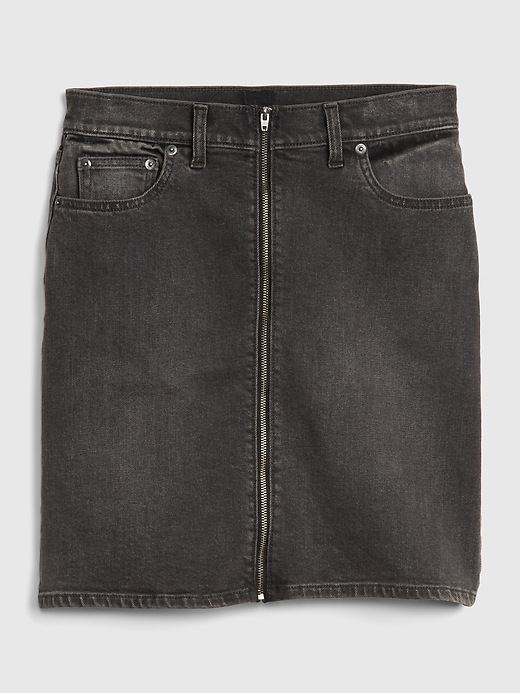 Image number 6 showing, Zip-Front Denim Mini Skirt