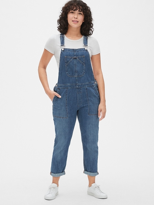 Image number 1 showing, Relaxed Denim Overalls