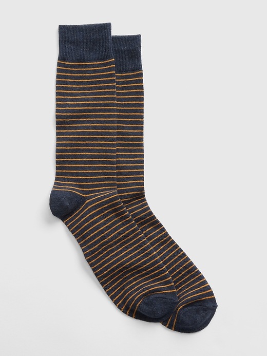 View large product image 1 of 1. Thin stripe crew socks