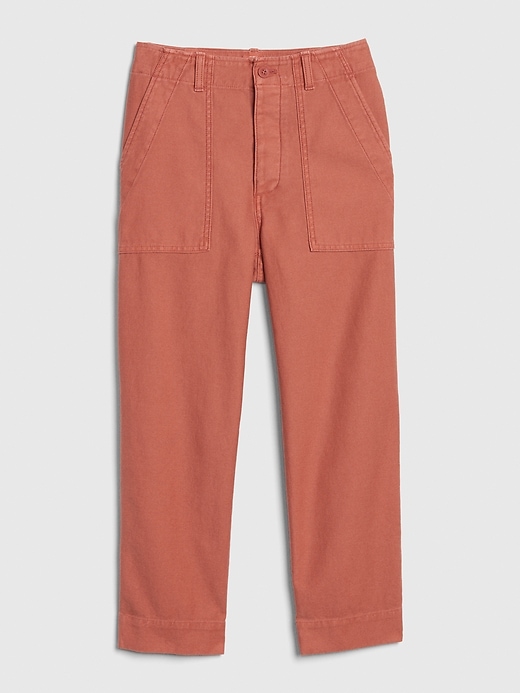 Image number 8 showing, High Rise Straight Crop Chinos