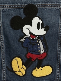 View large product image 3 of 3. babyGap &#124 Disney Mickey Mouse Icon Denim Jacket with Washwell
