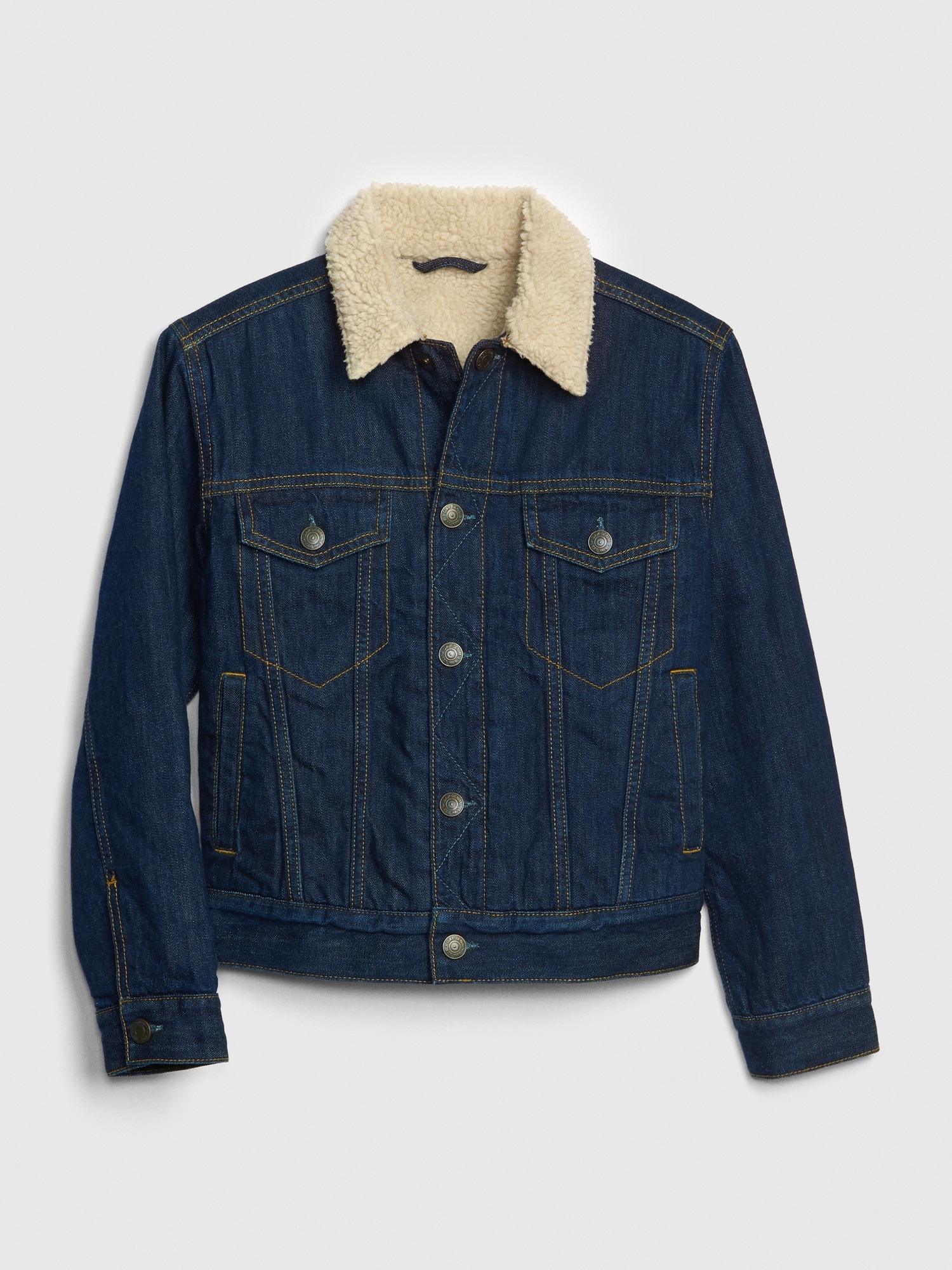 gap fleece lined denim jacket