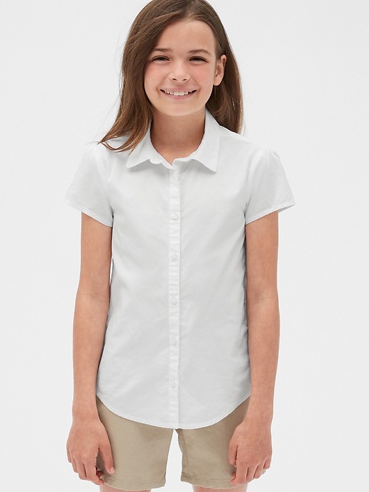 L'image numéro 2 présente Chemise d’uniforme à manches courtes pour enfant