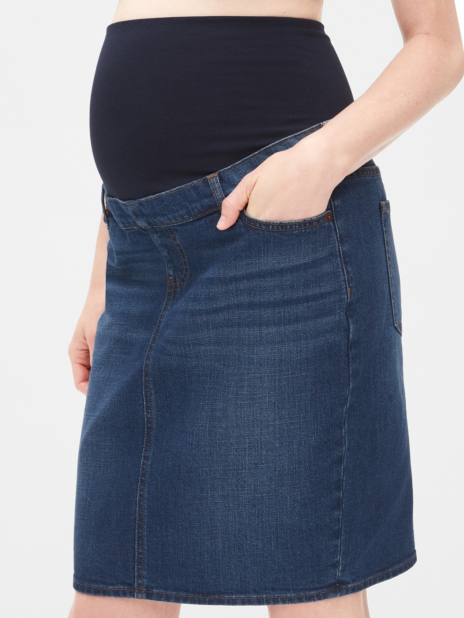 Maternity Full Panel Denim Skirt | Gap