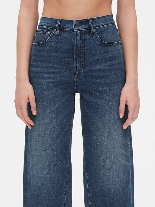 Image number 5 showing, High Rise Wide-Leg Crop Jeans with Secret Smoothing Pockets