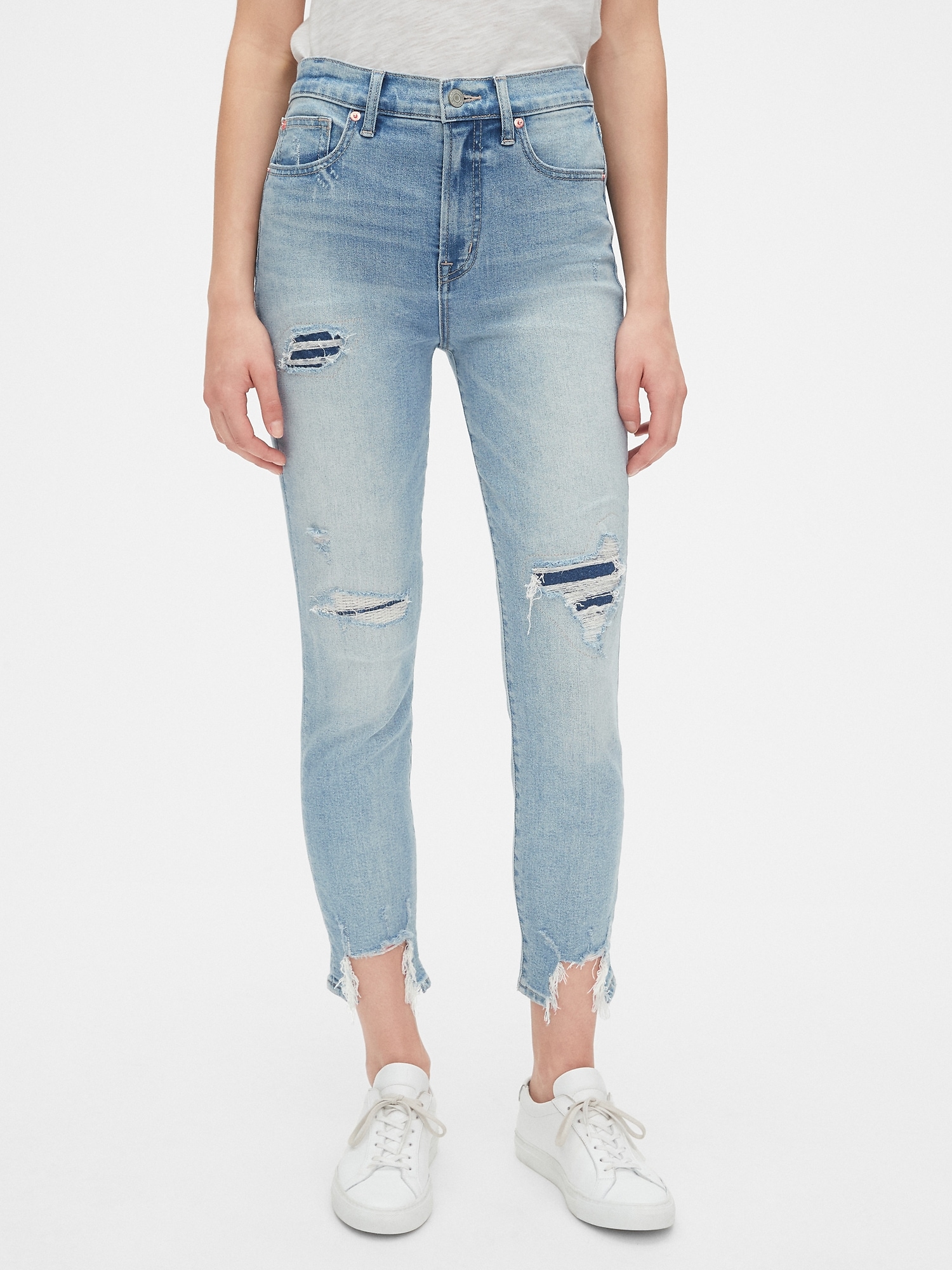 gap high rise true skinny ankle jeans