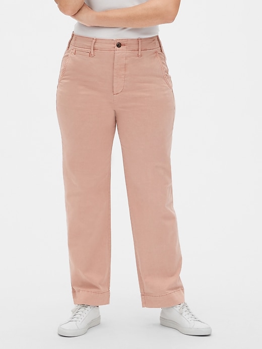 Image number 2 showing, High Rise Straight Chinos