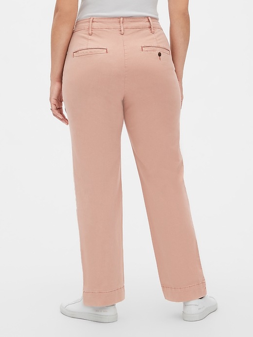 Image number 3 showing, High Rise Straight Chinos