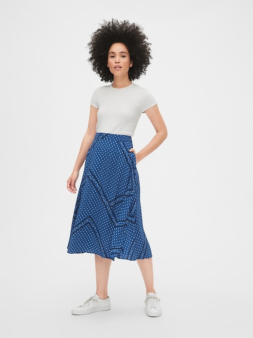Image number 3 showing, Print Midi Skirt