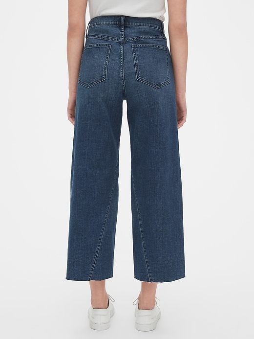 Image number 8 showing, High Rise Wide-Leg Crop Jeans with Secret Smoothing Pockets