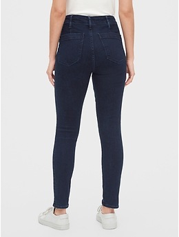 High Rise True Skinny Sailor Ankle Jeans with Secret Smoothing Pockets