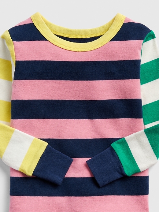 L'image numéro 2 présente Pyjama rayé à bloc de couleur babyGap