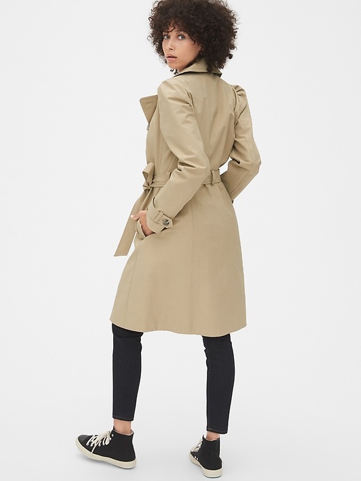 Image number 2 showing, Puff Sleeve Trench Coat