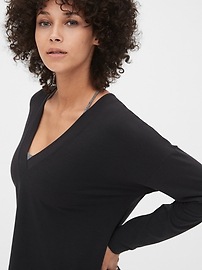 View large product image 5 of 6. GapFit Breathe Deep V-Neck Pullover Top