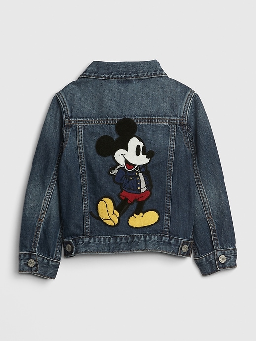 View large product image 1 of 3. babyGap &#124 Disney Mickey Mouse Icon Denim Jacket with Washwell