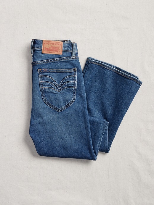 Image number 8 showing, '70s Pioneer High Rise Flare Jeans