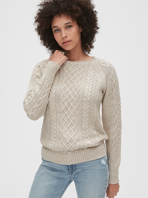 Cable-Knit Crewneck Sweater | Gap