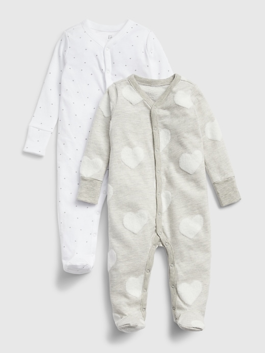 View large product image 1 of 1. Baby Print Footed One-Piece (2-Pack)