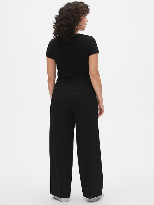 Image number 7 showing, High Rise Pleated Wide-Leg Pants