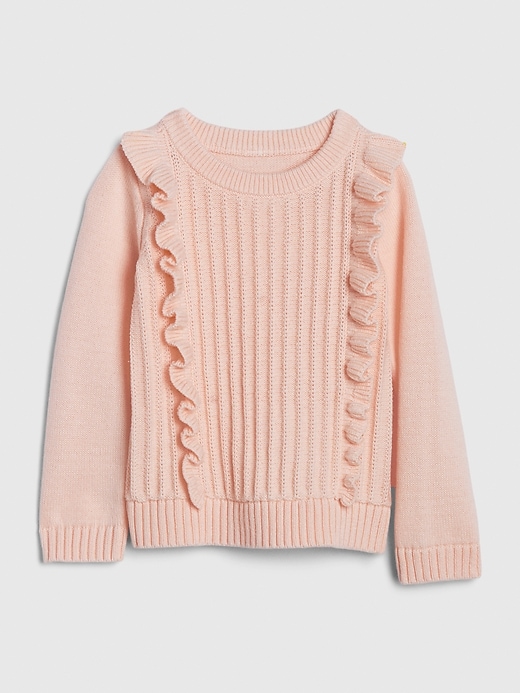 View large product image 1 of 1. Toddler Cascade Ruffle Sweater