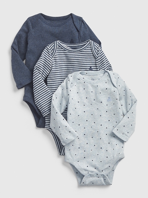 Image number 1 showing, Baby First Favorite Long Sleeve Bodysuit (3-Pack)