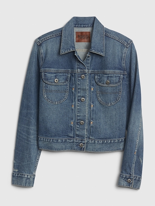 Image number 8 showing, 1969 Premium Pleated Icon Denim Jacket with Back Buckle