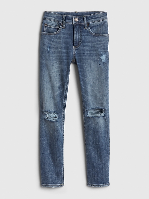 Image number 1 showing, Kids Distressed Skinny Jeans with Washwell&#153