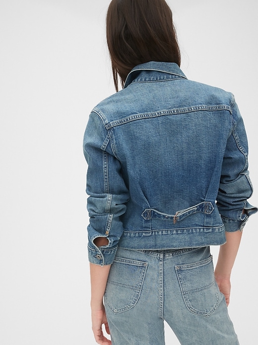 Image number 5 showing, 1969 Premium Pleated Icon Denim Jacket with Back Buckle