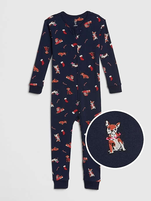 Image number 1 showing, Baby Print PJ One-Piece