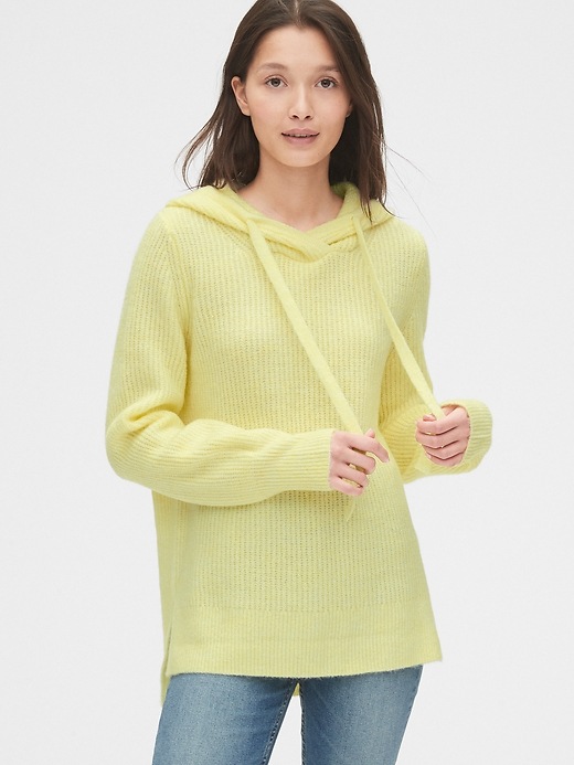 Image number 7 showing, Ribbed Pullover Hoodie Sweater