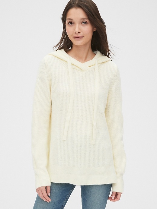 Image number 8 showing, Ribbed Pullover Hoodie Sweater