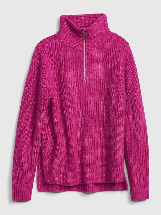 Image number 6 showing, Shaker Stitch Half-Zip Sweater
