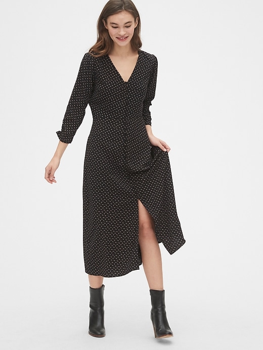 Image number 8 showing, Puff Sleeve Button-Front Midi Dress