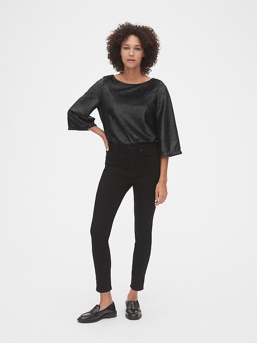 Image number 3 showing, Three-Quarter Sleeve Sequin Top