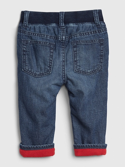 Image number 2 showing, Baby Fleece-Lined Straight Jeans
