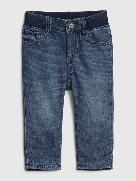 Image number 3 showing, Baby Fleece-Lined Straight Jeans