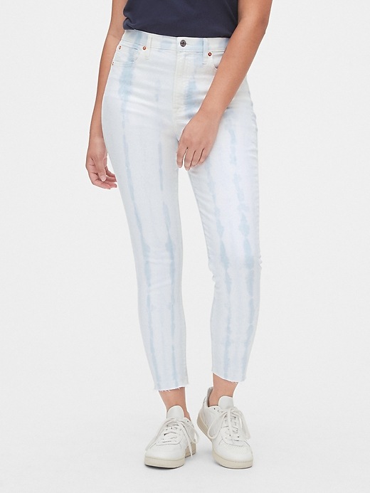 Image number 1 showing, High Rise Tie-Dye True Skinny Jeans with Secret Smoothing Pockets