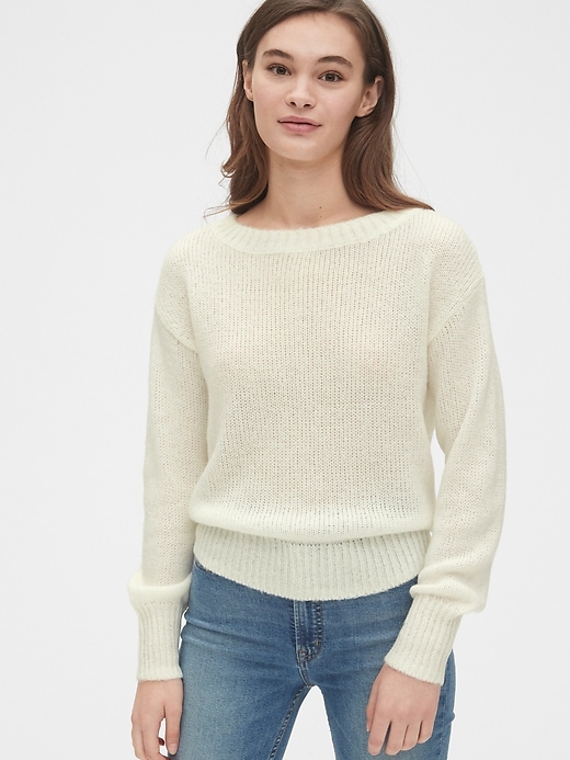 Image number 1 showing, Boatneck Sweater