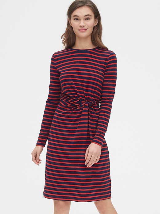 View large product image 1 of 1. Twist-Front Dress in TENCEL&#153