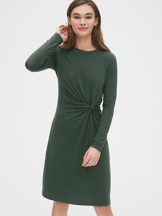 Image number 1 showing, Twist-Front Dress in TENCEL&#153
