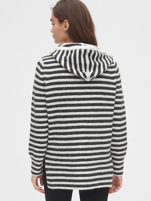 Image number 2 showing, Ribbed Pullover Hoodie Sweater