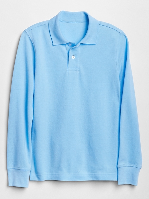 Image number 6 showing, Kids Uniform Long Sleeve Polo Shirt