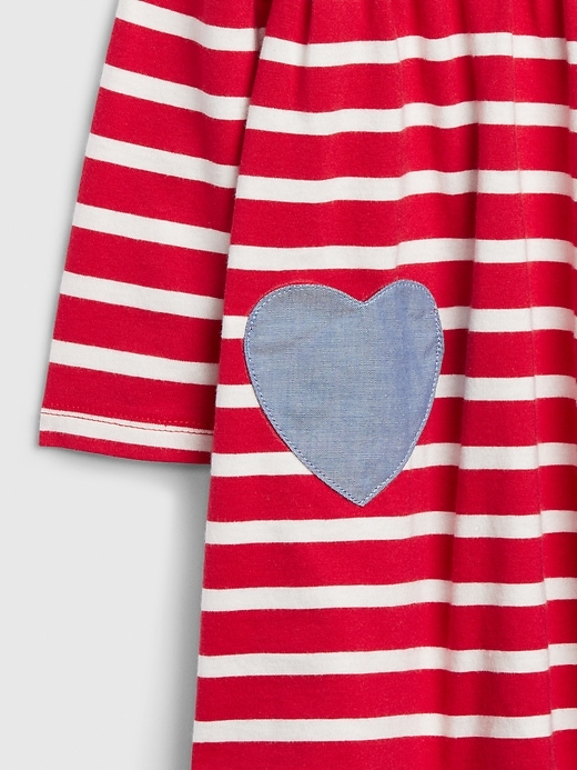 Image number 3 showing, Baby Stripe Heart Dress