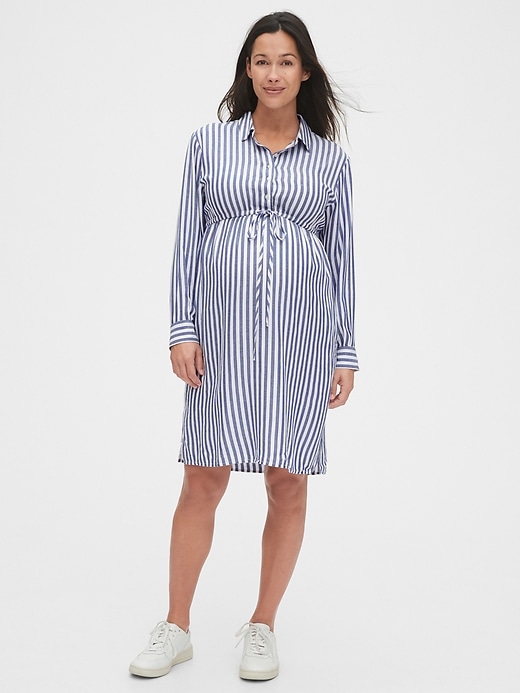 Image number 3 showing, Maternity Midi Shirtdress