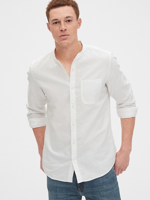View large product image 1 of 1. Pocket Linen Shirt