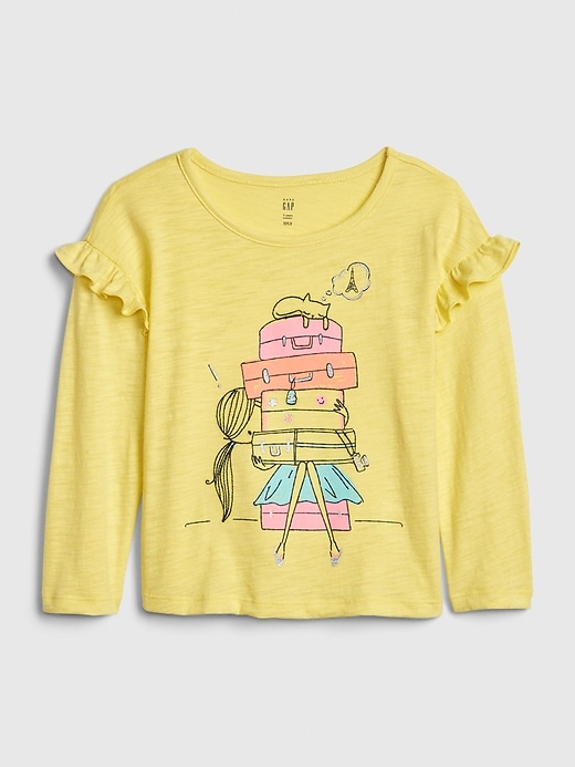 Image number 1 showing, Toddler Bea Ruffle T-Shirt