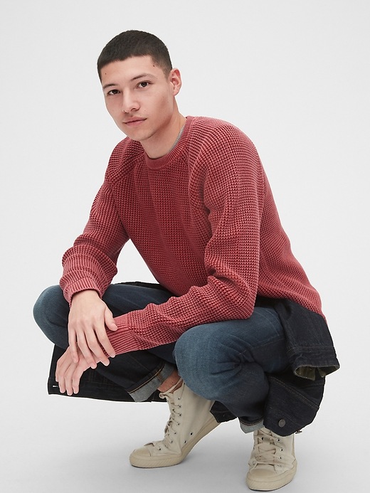 Image number 5 showing, Waffle-Knit Sweater