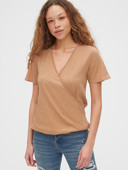 Image number 1 showing, Maternity Crossover Nursing Top