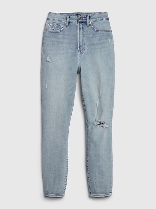 Image number 6 showing, Sky High Destructed Curvy True Skinny Ankle Jeans with Secret Smoothing Pockets
