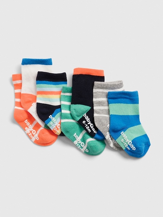 View large product image 1 of 1. Baby Stripe Crew Socks (7-Pack)